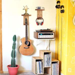 Étagère de <span class=keywords><strong>guitare</strong></span> crochet support support vitrine accesorios de guitarra bois ukulélé support de <span class=keywords><strong>guitare</strong></span> cintre support <span class=keywords><strong>mural</strong></span> avec <span class=keywords><strong>porte</strong></span>-médiator - Product Image 5