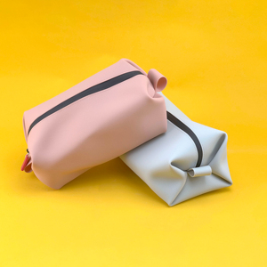 Women's Large <b>Water</b> Resistant Zipper Closure Soft Handle Cosmetic Bags Stylish Travel Essentials Silicone Makeup <b>Pouches</b> - Product Image 5