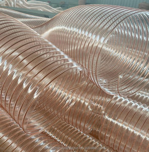 Super Flexible Petit Pliage Transparent Résistant À La Chaleur PU Helix Conduit <span class=keywords><strong>Tuyau</strong></span> pour <span class=keywords><strong>Copeaux</strong></span> De Bois et La Poussière - Product Image 1