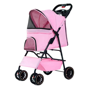 2025 dễ dàng đi Bộ bốn bánh gấp vật nuôi xe đẩy du lịch tàu sân bay vận chuyển cho mèo và chó - Product Image 1