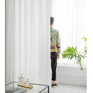 Rideau de fenêtre moderne en gaze unie XinLan pour salon et chambre à coucher (vente en gros) - Product Image 3
