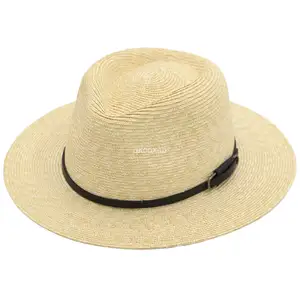 Hot Selling 2024 Customized New Style Wheat Straw Braid Panama Hat Fedora Hat Sun Hat For Unisex