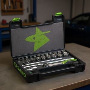 Fasano <b>Socket</b> Wrench Set 1/4 3/8 1/2 Inch Drive Metric Chrome Vanadium Steel Tool Kit for Automotive Repair - Product Image 3