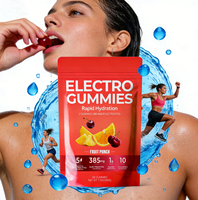 Compléments alimentaires en gommes électrolytiques OEM, assortiment varié de gommes électrolytiques avec du magnésium, du zinc, du potassium et de la vitamine C