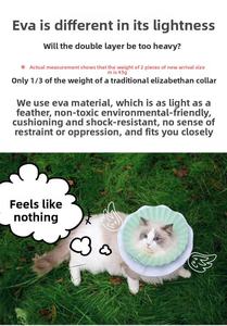 Collier anti-<span class=keywords><strong>l</strong></span>échage en plastique EVA ultra-<span class=keywords><strong>l</strong></span>éger, réglable, professionnel, post-chirurgical pour chats, chiens, petits animaux - Collier Elizabeth - Product Image 6