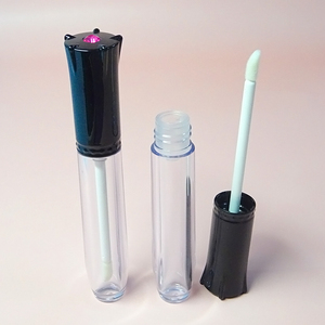 Unique Shine Rhinestone Decor Diamond Lip Gloss Packaging <b>Plastic</b> Liquid Lipstick Container Empty Lipgloss <b>Tubes</b> Makeup - Product Image 5