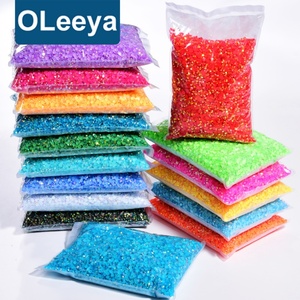 Oleeya Wholesale Jelly Lt. Peridot AB Strass en résine 2mm 3mm 4mm 5mm 6mm Pierres de cristal à dos plat non thermocollantes pour loisirs créatifs - Product Image 1