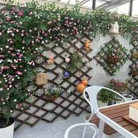 Fausse guirlande murale de roses artificielles pour aménagement paysager d'hôtel et climatisation