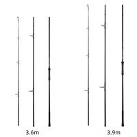 Canne à pêche à la carpe européenne de qualité supérieure 3.6m 3.9m 3pc télescopique léger longue coulée grands anneaux de guidage 3.5lb Test courbe carpe tige