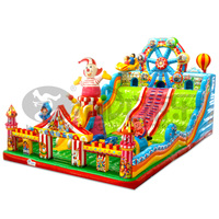 Glissière gonflable de videur de pulls de corps de grand château sautant adulte commercial de Offre Spéciale avec le ventilateur