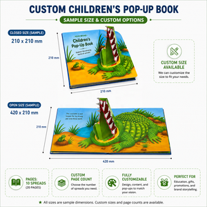 Livre pop-up pour enfants avec reliure spirale personnalisée, couverture rigide, <span class=keywords><strong>histoire</strong></span> <span class=keywords><strong>d</strong></span>'animaux en 3D, pour la lecture préscolaire, cadeau, carton imprimé numériquement - Product Image 4