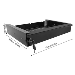 Jh-mech ngăn kéo tổ chức kéo ra lưu trữ cho 20 "hoặc nhỏ hơn máy tính xách tay có thể khóa trượt <span class=keywords><strong>underdesk</strong></span> ngăn kéo - Product Image 5