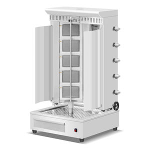 Machine à shawarma au gaz GPL commerciale pour <span class=keywords><strong>restaurant</strong></span>, équipement de grillade à kebab en acier inoxydable pour cuisine, avec valve et moteur de bonne qualité - Product Image 3