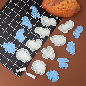 <span class=keywords><strong>Emporte</strong></span>-pièces multifonctionnels en plastique écologique de la série Dinosaures, personnalisables, outil de pâtisserie <span class=keywords><strong>3D</strong></span> pour usage domestique - Product Image 2