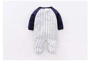 Ropa para Recién Nacidos, Moda Infantil, 100% Algodón, Estilo Béisbol, Mameluco para Bebé - Product Image 4