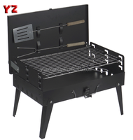 YZ Pliable Charbon de bois gril Valise Charbon de bois Barbecue Portable Pliable Table BBQ Grill