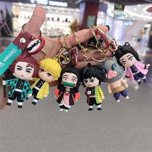 Llavero de Goma con Mini Figura de PVC de Alta Calidad de 6 Colores del Personaje de Anime Demon Slayer: Tanjiro Kamado, Nezuko Kamado y Zenitsu - Product Image 2