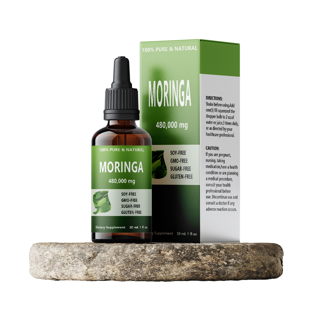 OEM, частная марка, экстракт листьев Моринги, капли, натуральные органические капли, моринга