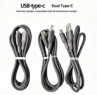 Câble de données tressé en nylon OEM/ODM, prend en charge la charge rapide 60W via Type-C, compatible avec OPPO/iPhone/Xiaomi