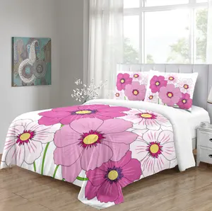 Wholesale Duvet Cover Set Sunset Hawaiian Waves Tropical Island and Sea Beach Nature Polyester Bedding Set Comforter Cover