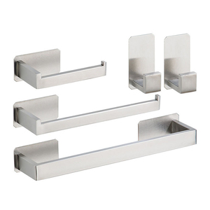 Juego <span class=keywords><strong>de</strong></span> 5 Accesorios <span class=keywords><strong>de</strong></span> Baño <span class=keywords><strong>de</strong></span> Pared en Negro Mate: Toallero, Barra para Toallas, Gancho para Batas, Ganchos <span class=keywords><strong>y</strong></span> <span class=keywords><strong>Portarrollos</strong></span> <span class=keywords><strong>de</strong></span> Papel Higiénico - Product Image 3