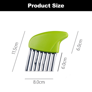 Utensilios de Cocina Multifuncionales, Cortador de Verduras para <span class=keywords><strong>Patatas</strong></span> Fritas, Cuchillo Ondulado para Cortar Zanahorias, Cortador de <span class=keywords><strong>Patatas</strong></span> Onduladas de Acero Inoxidable - Product Image 2