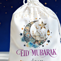 Décorations du Ramadan pour les enfants, sacs à bonbons pour les cadeaux de fête, fournitures religieuses, pochette cadeau Mubarak avec mosquée et Coran
