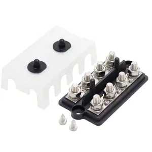 8 Way Bus Bars 100A 48V Busbars M10 M8 Battery Terminals Distribution Block With Cover Wiring Busbars