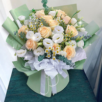 Shinewrap usine Offre Spéciale couleur Pure fleur papier d'emballage Logo personnalisé acceptable fleuriste emballage feuille de papier étanche