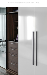 Custom Modern Aluminum Luxury Fancy Cabinet Handles Drawer Pulls Wardrobe <strong>Knobs</strong> Dresser Handel <strong>Door</strong> Hardware Furniture Handles - Product Image 5