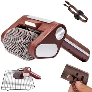 Brosse sans poils avec LED et autonomie prolongée, sans fil/rechargeable, rouleau électrique en acier inoxydable 304 - Product Image 4