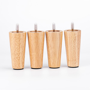 Pieds en bois massif pour meubles, pieds de table, pieds de support, pieds ronds, pieds en bois, pieds de canapé, pieds de lit en bois, table de chevet - Product Image 3