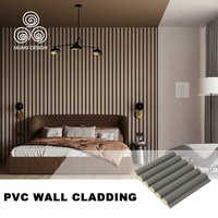 MUMU-paneles de pared de madera para baño, diseño de techo 3D de PVC, lámina de revestimiento de madera, impermeable