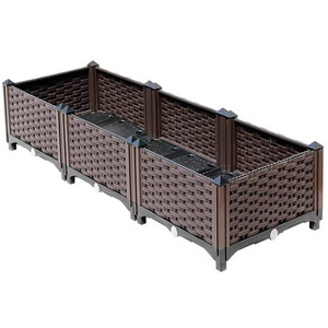 DaringFish Square Classic, Jardinera Elevada de Plástico PP Ecológico, Autorregante, con Patas, Kit de Jardinera Elevada Glaseada, Gran Venta - Product Image 4