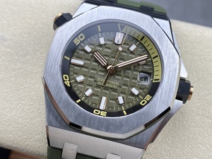 Reloj Mecánico de Lujo de la Mejor Calidad, Resistente al Agua, 42 mm, Fábrica ZF, Movimiento 4308, Esfera Verde Luminosa 15720, Reloj Super Diver - Product Image 3