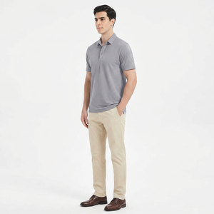 Polo de Diseño Moderno 2026, Transpirable, de Tela de Algodón, Ecológico, con Rayas en Contraste - Product Image 1