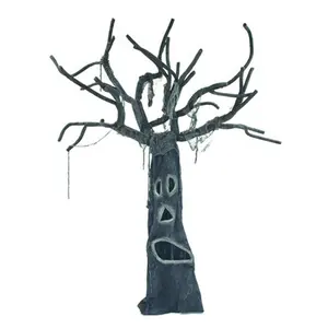 Décoration d'halloween en forme d'arbre de saule rampant, hibou avec yeux et bouche hanssés, accessoires de fête pour Bar, maison