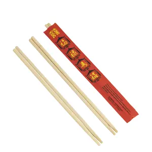 Disposable Bamboo Custom Logo Printed Paper Sleeves Wrapped Eco Friendly Wholesale Cheap Price Chopsticks