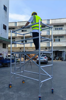 Roue pivotante galvanisée pour échafaudage à charge lourde, roue pivotante pour échafaudage mobile de construction