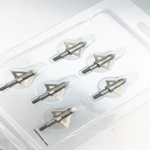 100gr ו 125gr חץ וקשת ציד ראשי חץ גדול חיתוך קוטר גבוהה דיוק בעבודת יד Broadheads עם שלושה להבים קבועים - Product Image 2