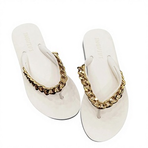 Sandalias de Plataforma con Punta Abierta y Brillantina para Mujer, Verano 2025, Moda para Exteriores, con Cadena, para Playa, Suela de TPU Antideslizante - Product Image 1