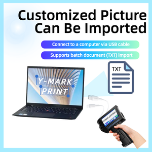 Bảo hành 1 năm ymark 12.7mm cầm tay máy in phun phẳng nhanh khô kim loại thủ công hàng loạt Màn hình 600dpi Độ phân giải ngày mã hóa - Product Image 6