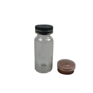 NU custom Injection Chemical Pharmaceuticals Bottle Clear Vial Bottle With Seal Aluminum Flip Top Cap