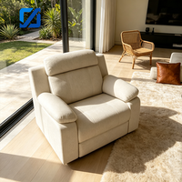 Fauteuil inclinable électrique individuel, pivotant et personnalisable, en tissu moderne pour salon, chambre et hôtel