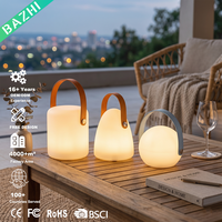 Lampe de table LED portable Bazh minimaliste sans fil rechargeable à piles pour intérieur et extérieur