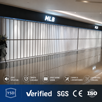 Porte pliante transparente en polycarbonate avec cadre en alliage d'aluminium, sans rail, moderne, coupe-vent, pour salle de bain, entrée, centre commercial, extérieur