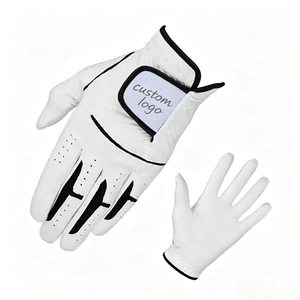 Custom Logo Cabretta <b>Sheepskin</b> Golf <b>Glove</b> Breathable Anti Slip Leather Golf <b>Gloves</b> For <b>Men</b> - Product Image 1