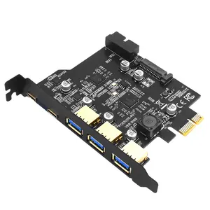 TISHRIC PCI-E от 1X до 2 портов Type-c 3 порта usb3.0 плата адаптера расширения PCI контроллер добавить на карты с картой PCIE 1/4/8/16X