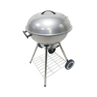 Barbecue portable d'extérieur au charbon de bois Apple de 18 pouces, à quatre pieds, facile à assembler pour la cuisine en camping ou dans le jardin
