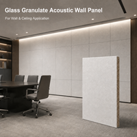 Panneau acoustique mural en verre expansé PORAVER sans joint, ignifuge A1, finition sable, en minéraux inorganiques, pour plafond